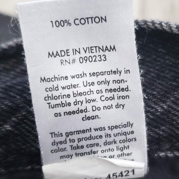 Pacsun High Rise Straight Jeans Women's Patchwork Color Panel Buttonfly Mom 26 - Picture 8 of 9